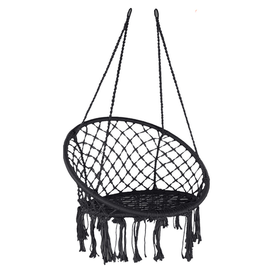 Hanging cotton rope chair